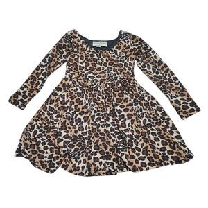Wrinkle resistant leopard print dress